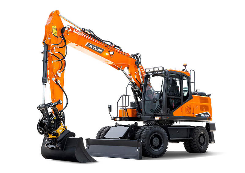 bager na kotačima Develon DX140W-7 model