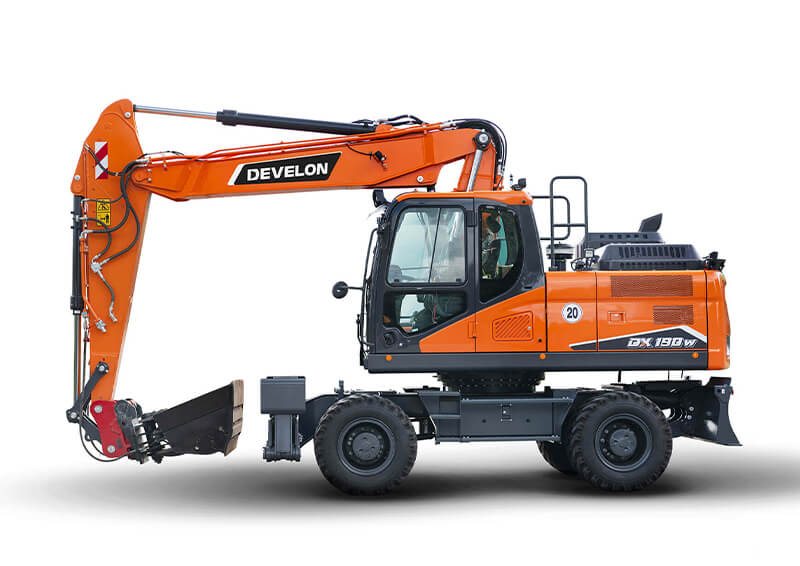 bager na kotačima Develon DX190W-7 model